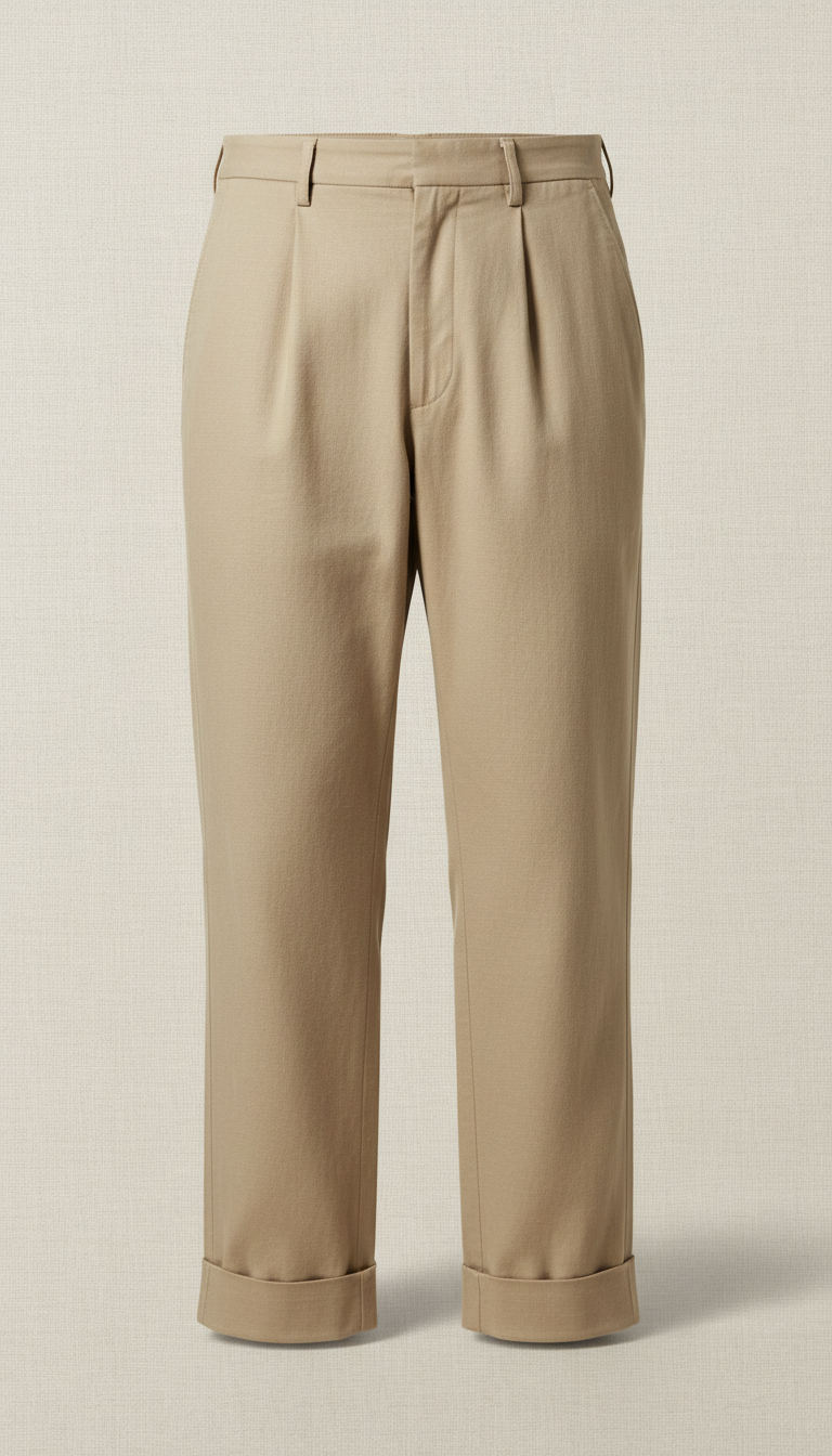 Tailored Cotton Trousers with Stretch