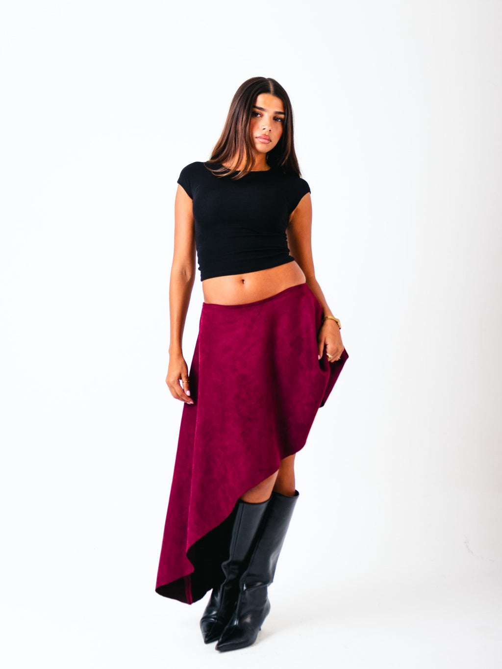 The Cherry Asymmetric Skirt