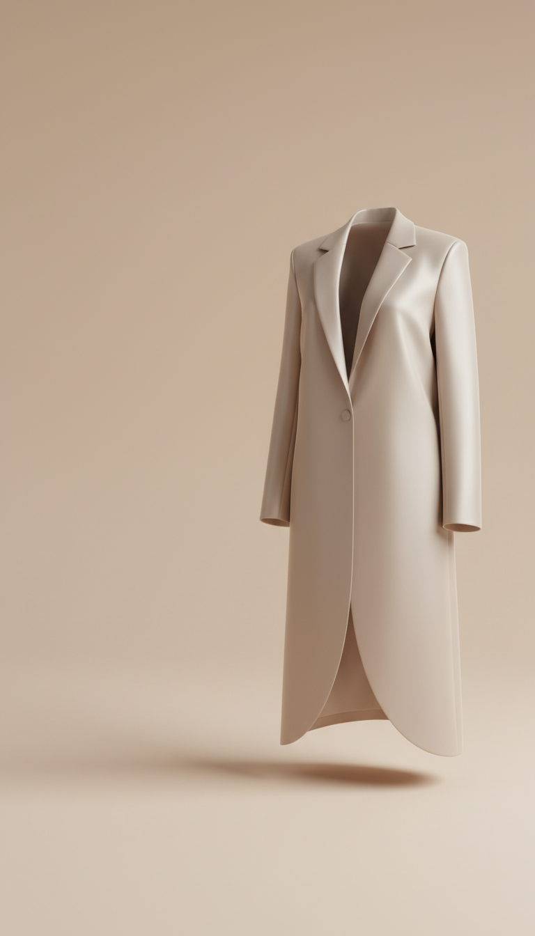 Porcelain Silk Longline Blazer