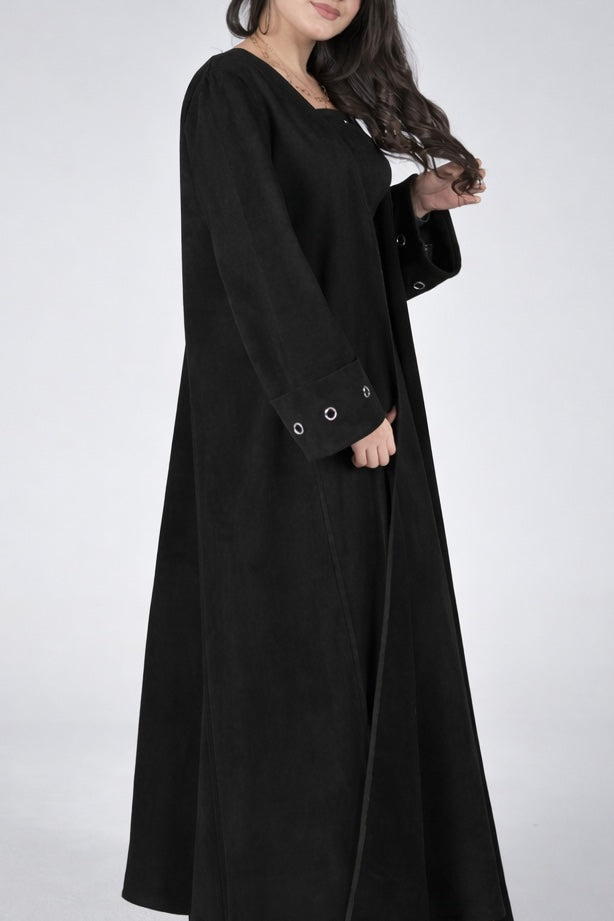 Black Suede Kaftan