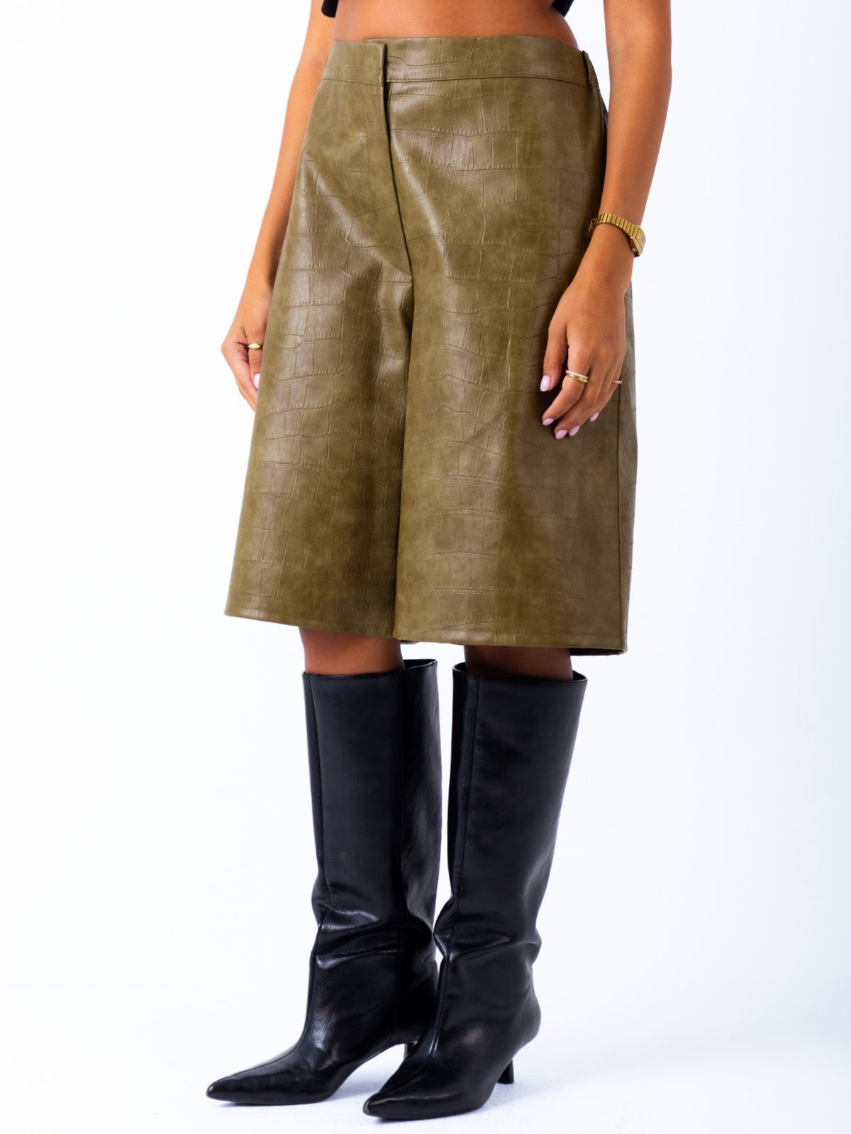 The Olive Leather Jorts.