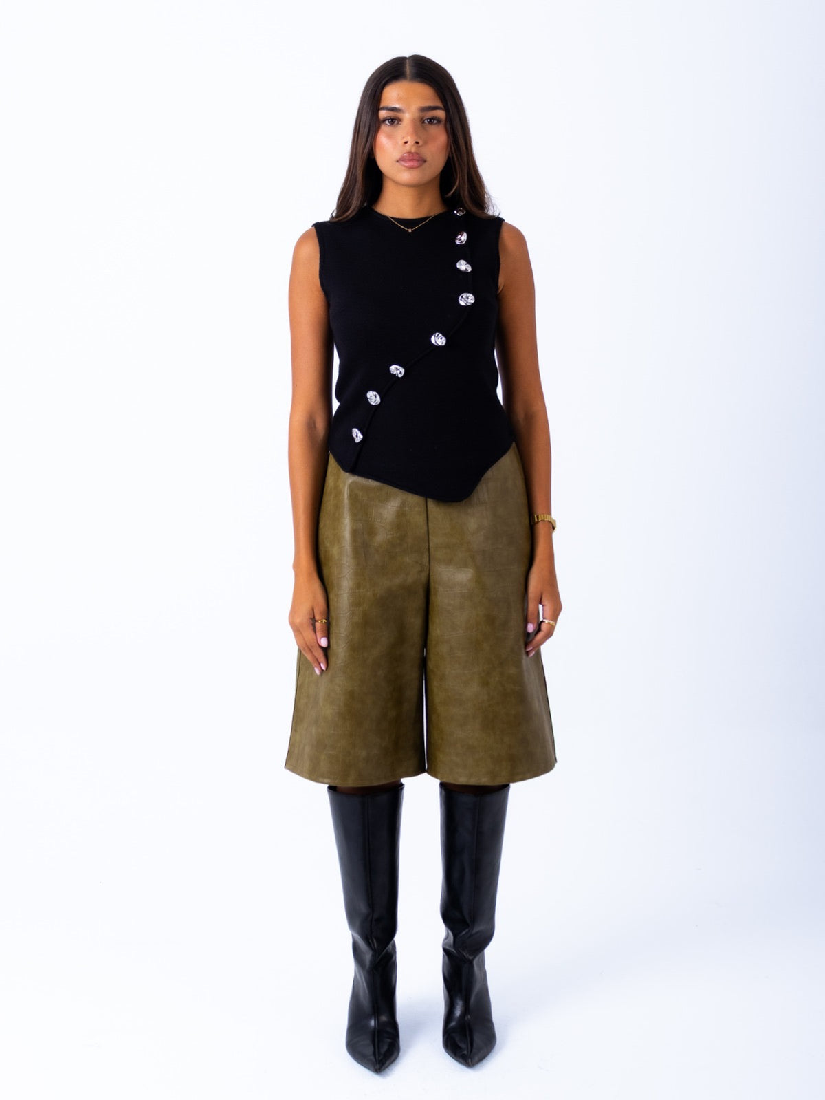 The Olive Leather Jorts.