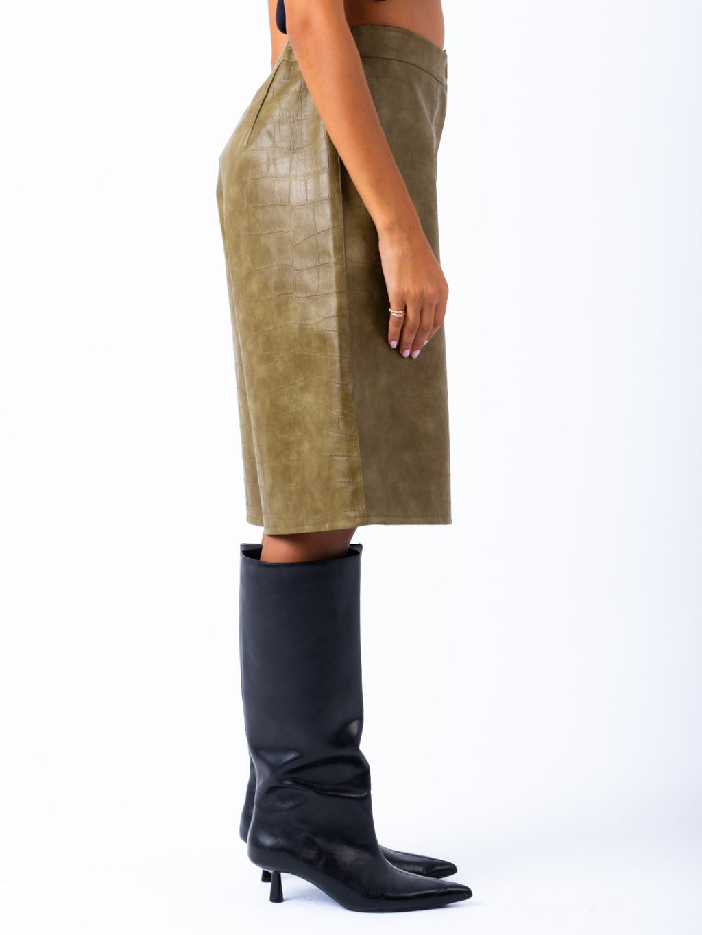 The Olive Leather Jorts.