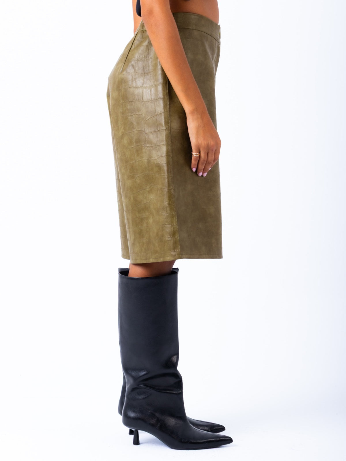 The Olive Leather Jorts.