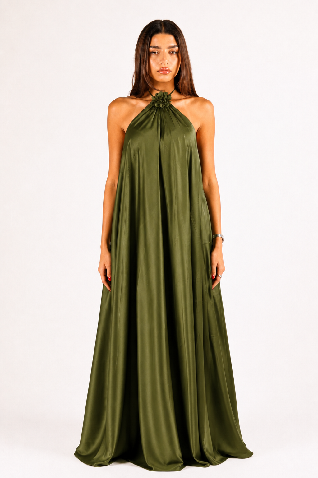 Dark Olive Bloom Dress