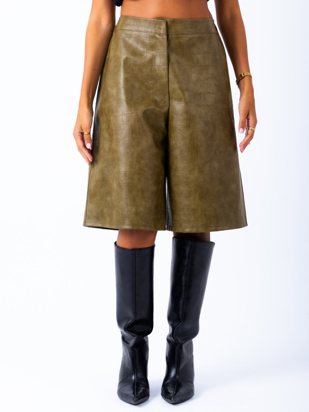 The Olive Leather Jorts.