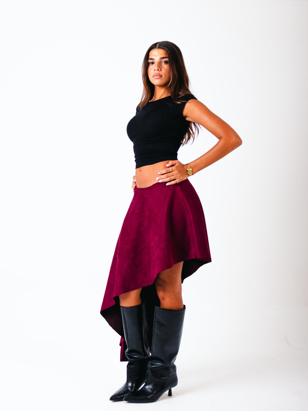 The Cherry Asymmetric Skirt