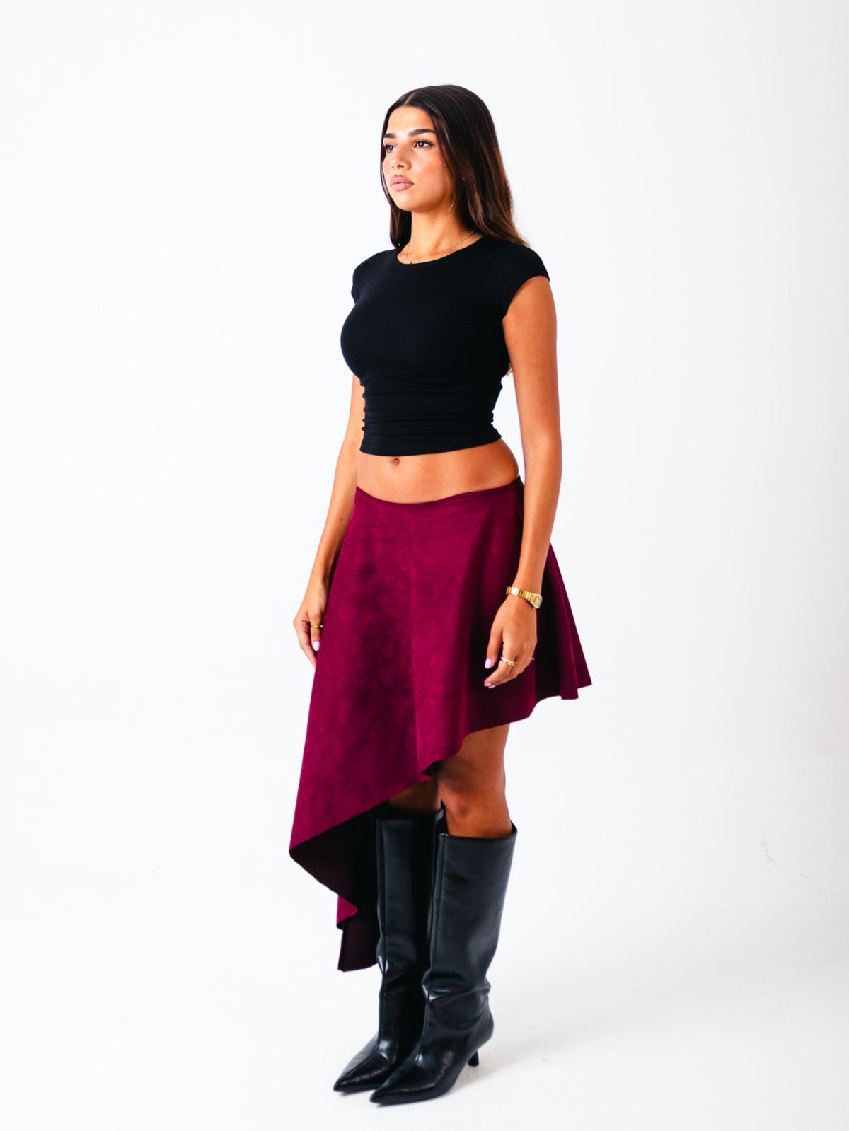 The Cherry Asymmetric Skirt