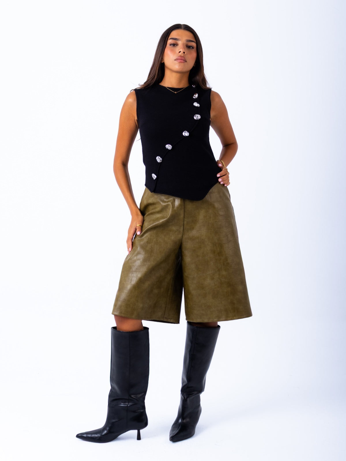 The Olive Leather Jorts.