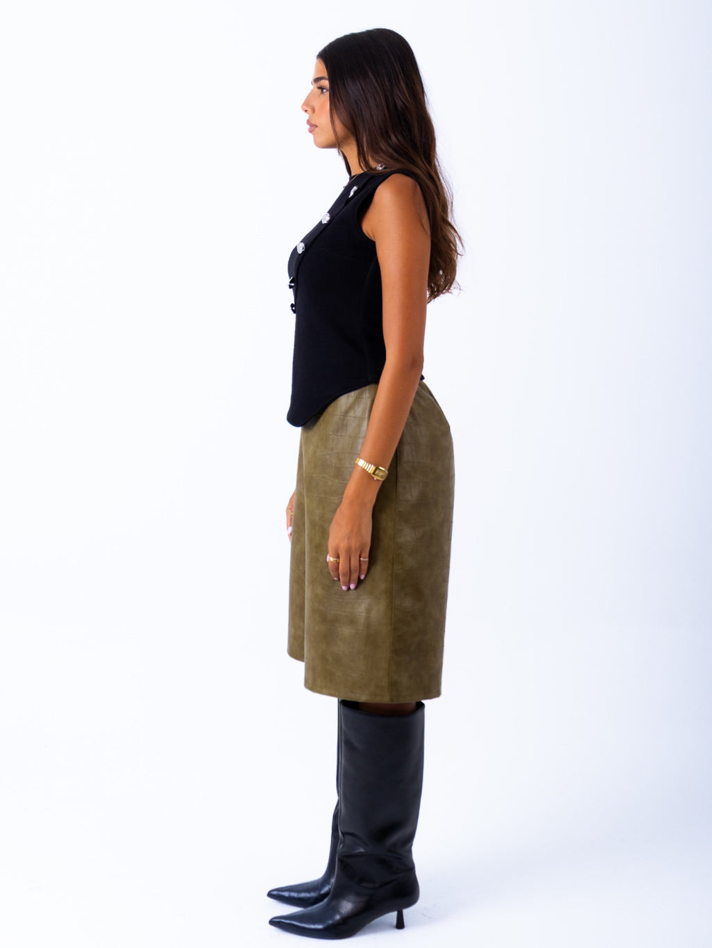 The Olive Leather Jorts.