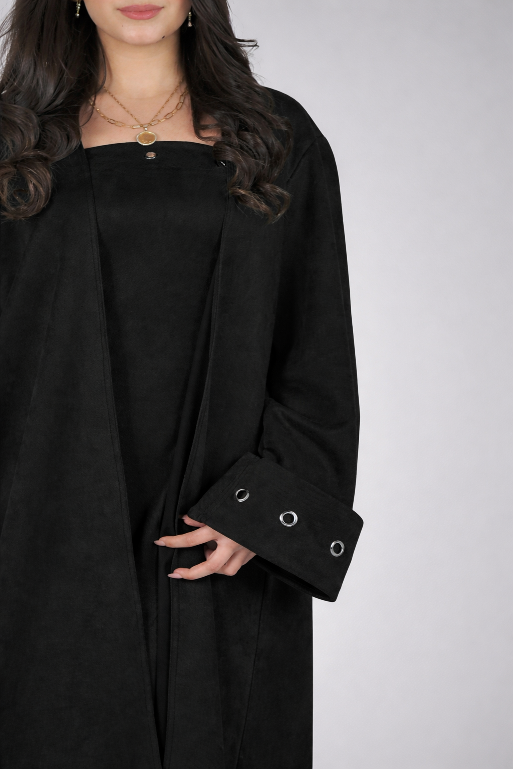 Black Suede Kaftan