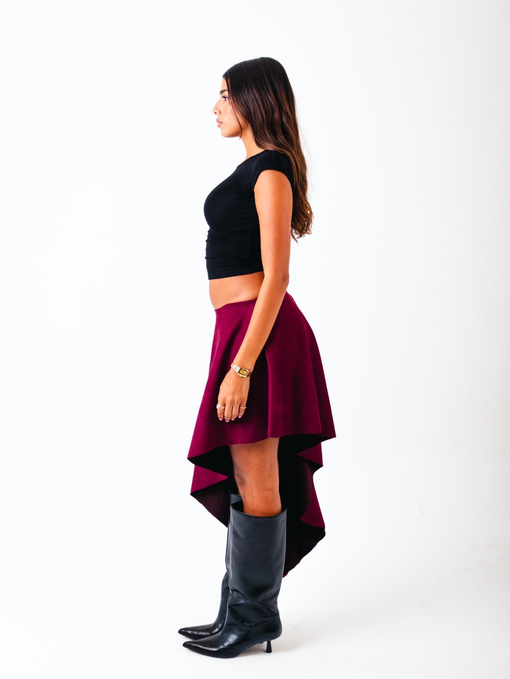 The Cherry Asymmetric Skirt