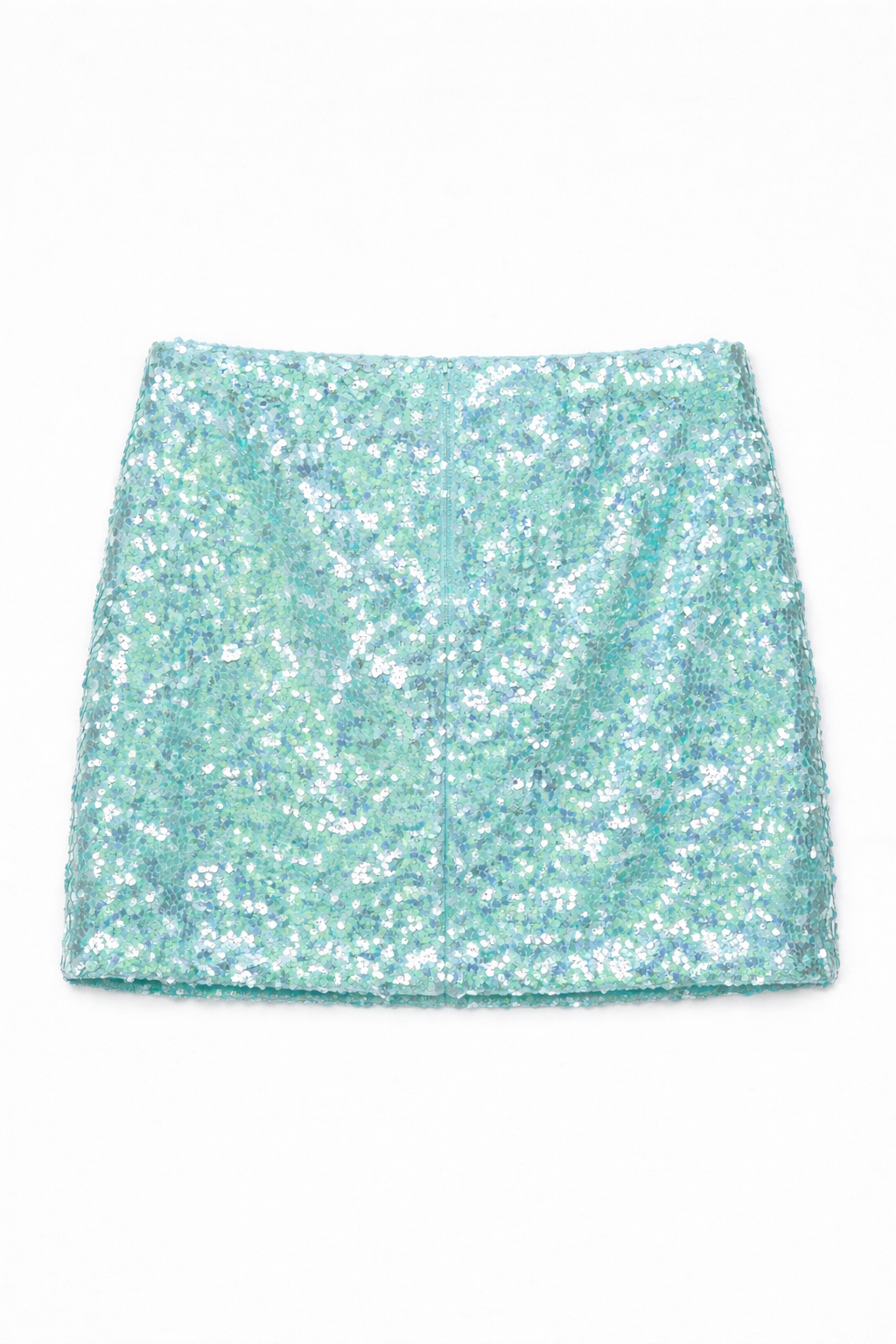 Ice Blue Stardust Mini Skirt
