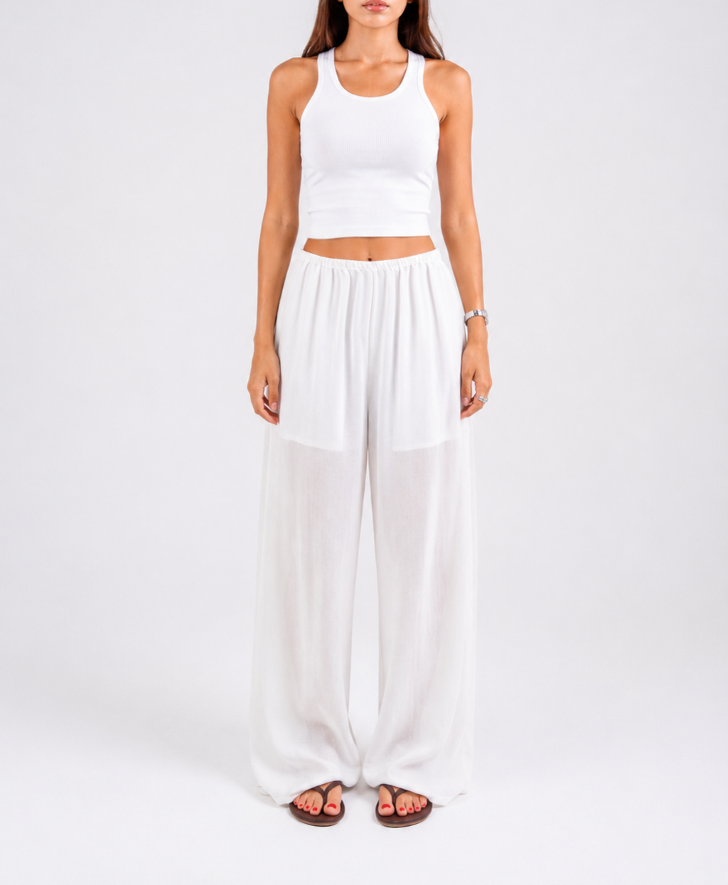 Airy White Pants