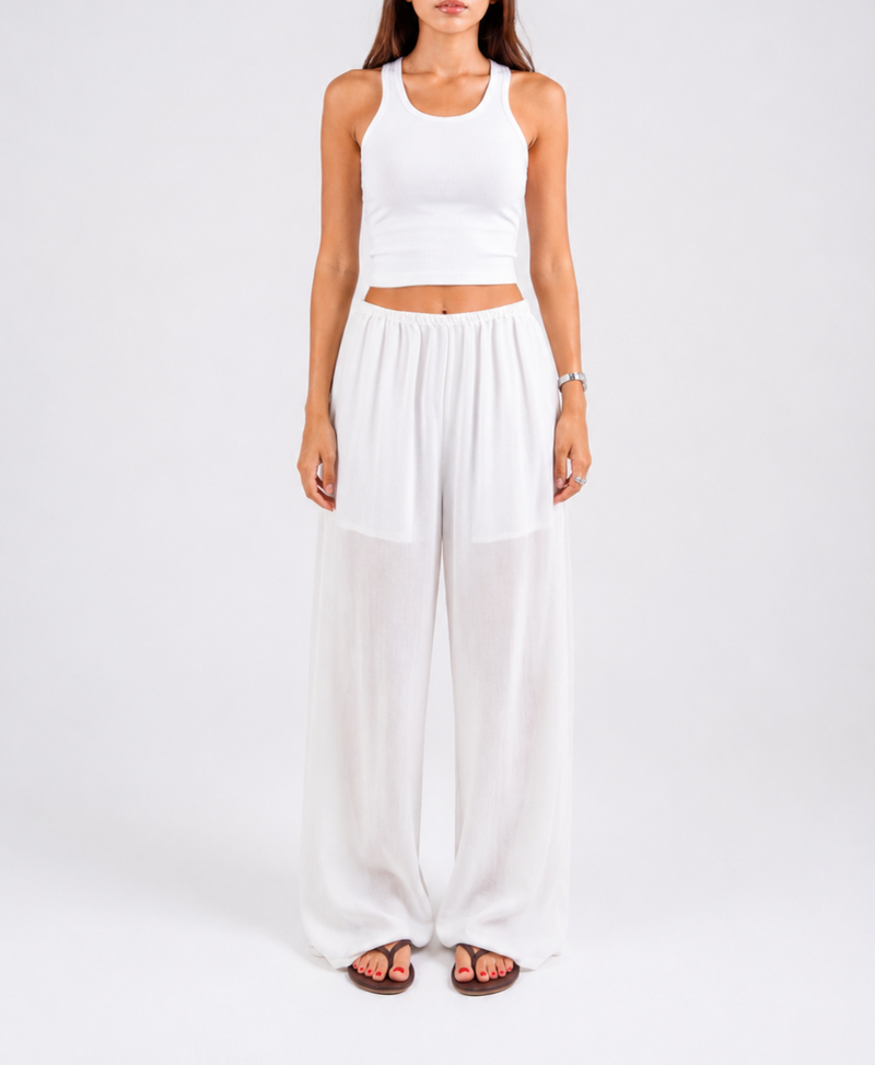 Airy White Pants