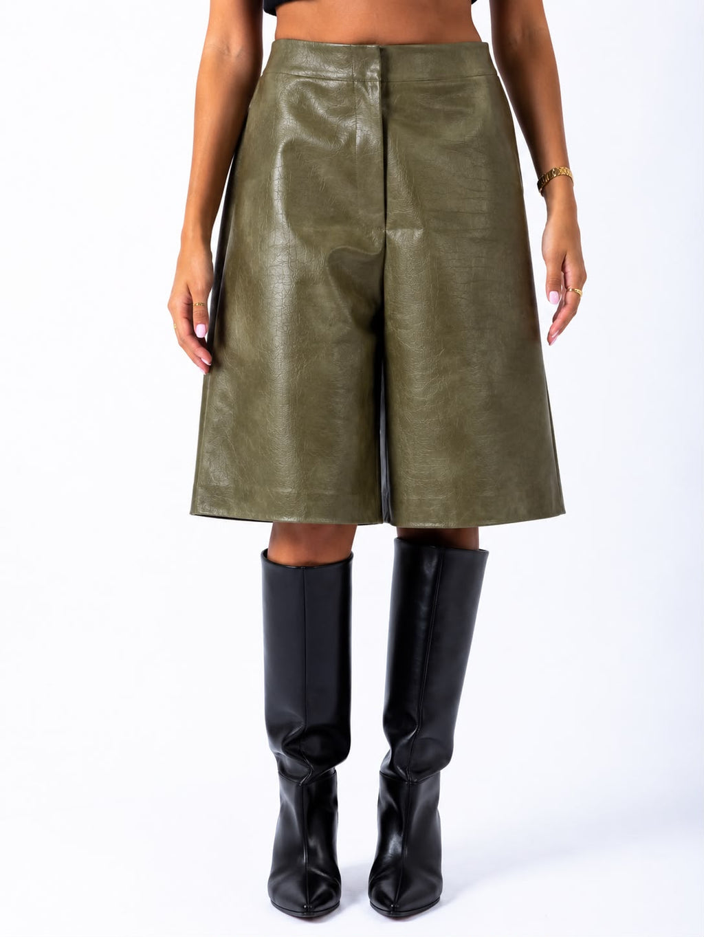 The Olive Leather Jorts 2.0