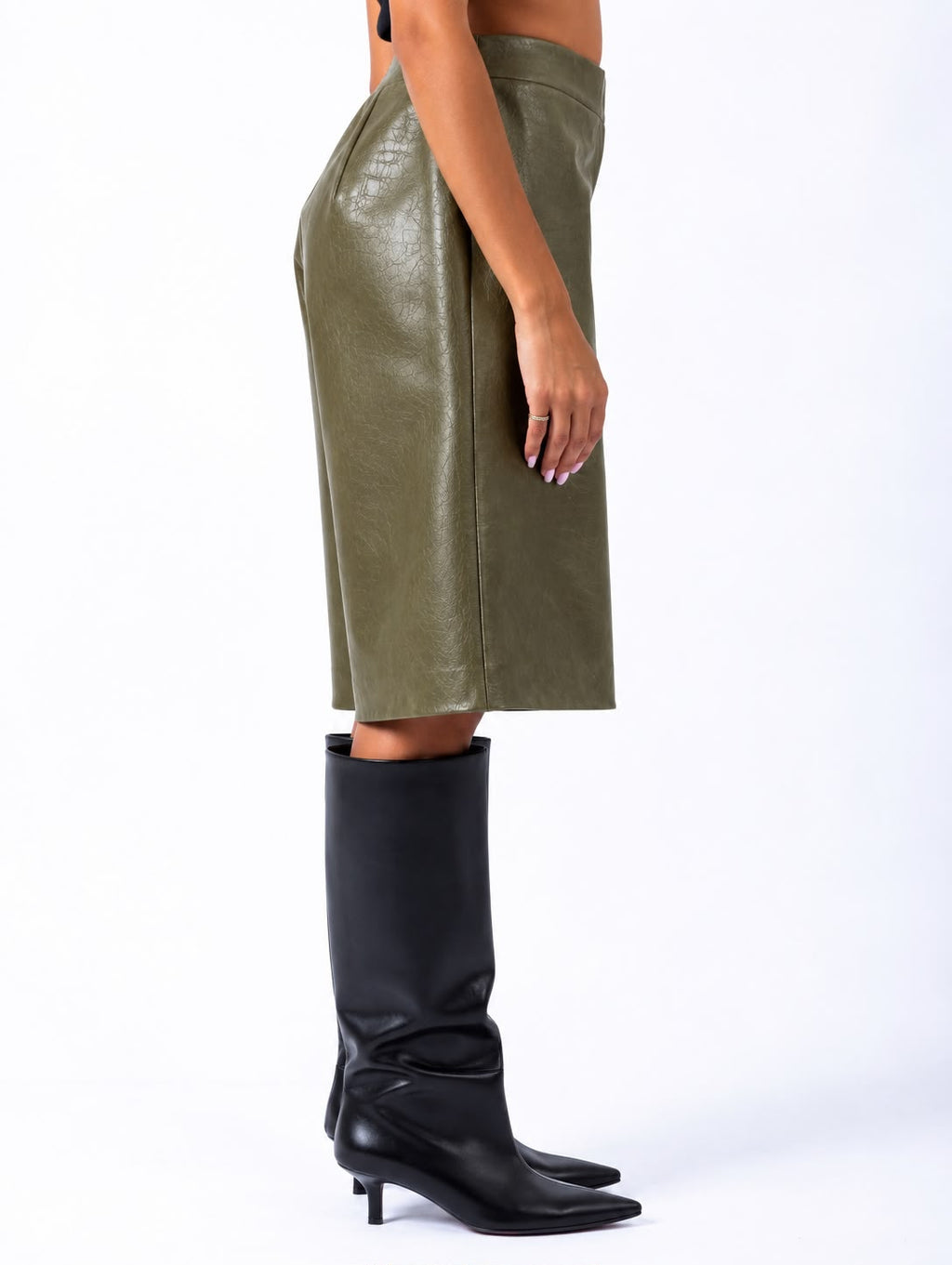 The Olive Leather Jorts 2.0