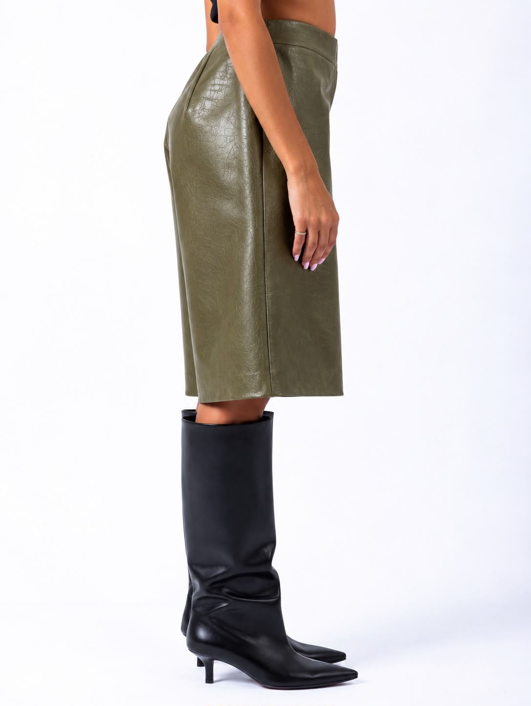 The Olive Leather Jorts 2.0